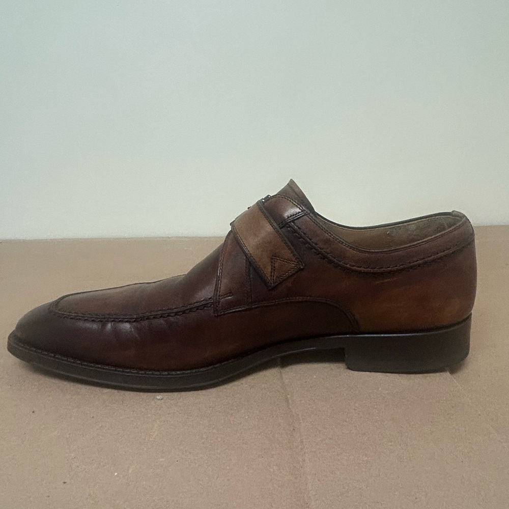 Magnanni Men's Tan Leather Monk straps - Picture 5 of 6